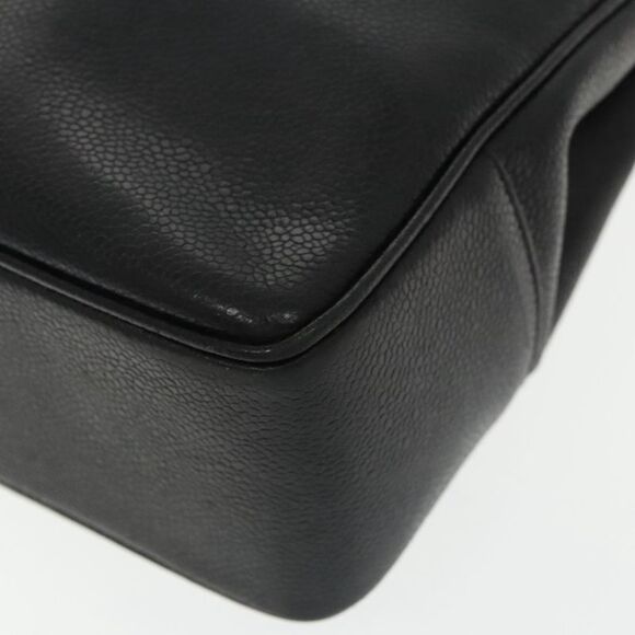 Chanel Logo Cc Black Leather Tote Bag (Pre-Owned) - Picture 7 of 16